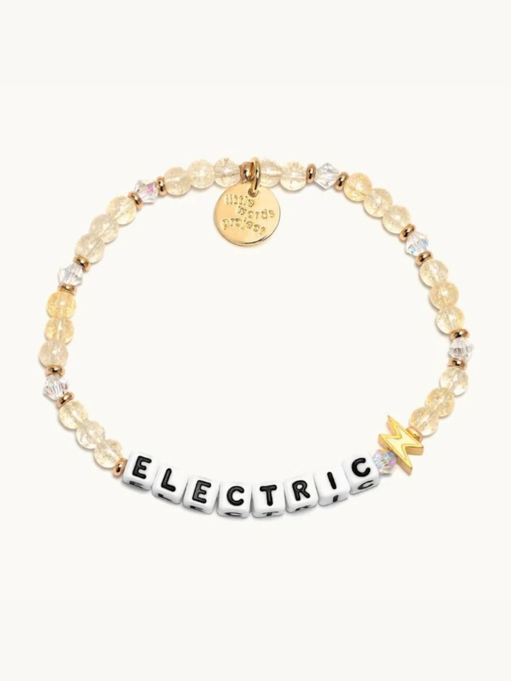 Little Words Project Electric Lucky Symbols Crystal Beaded Bracelet